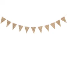 Место происхождения поставки товаров оптом Европа и Америка фестиваль украшения кружева льняной висячий Флаг Свадебные украшения Lin