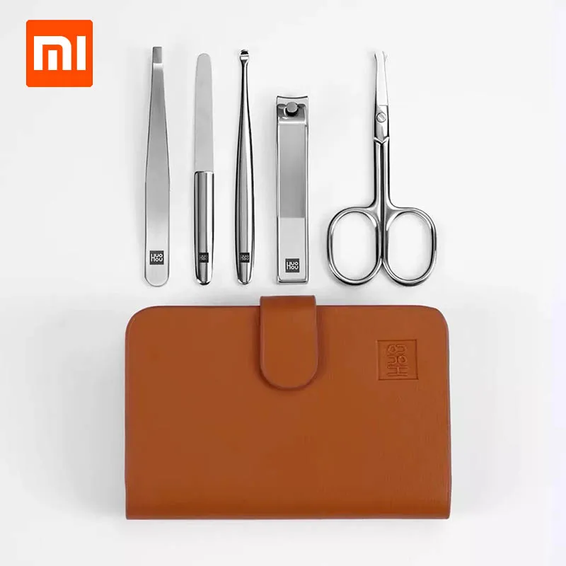 Xiaomi Huohou 5 шт. новые маникюрные кусачки для ногтей триммер волос в носу портативный