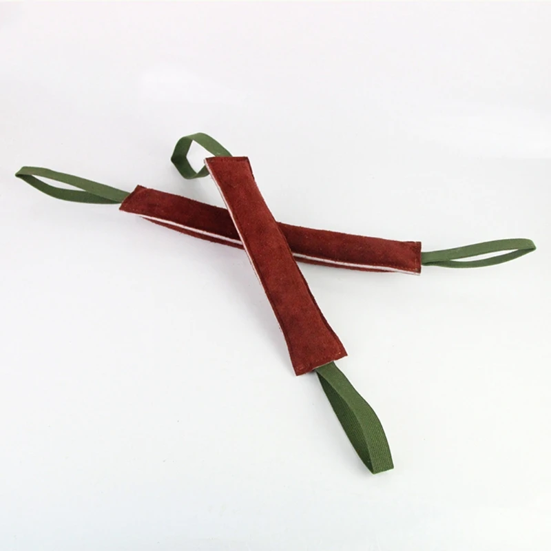 20 30 40cm Dog Bite Tug Toy For Aggressive Chewers Leather Pet Training Rod Bite Pillow Dog Tear Toys with Handle Chew Molar