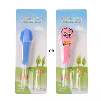 

Cartoon Owl Luminous Earpick LED Light Ear Cleaning Spoon Baby Earwax Removing Safe Tool Kids Nursing Care