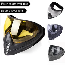 FMA F1 Double-layer Full Face Mask Airsoft Anti-dust Anti-fog Goggle for Paintball Safety Face Protection Tactical Equipment