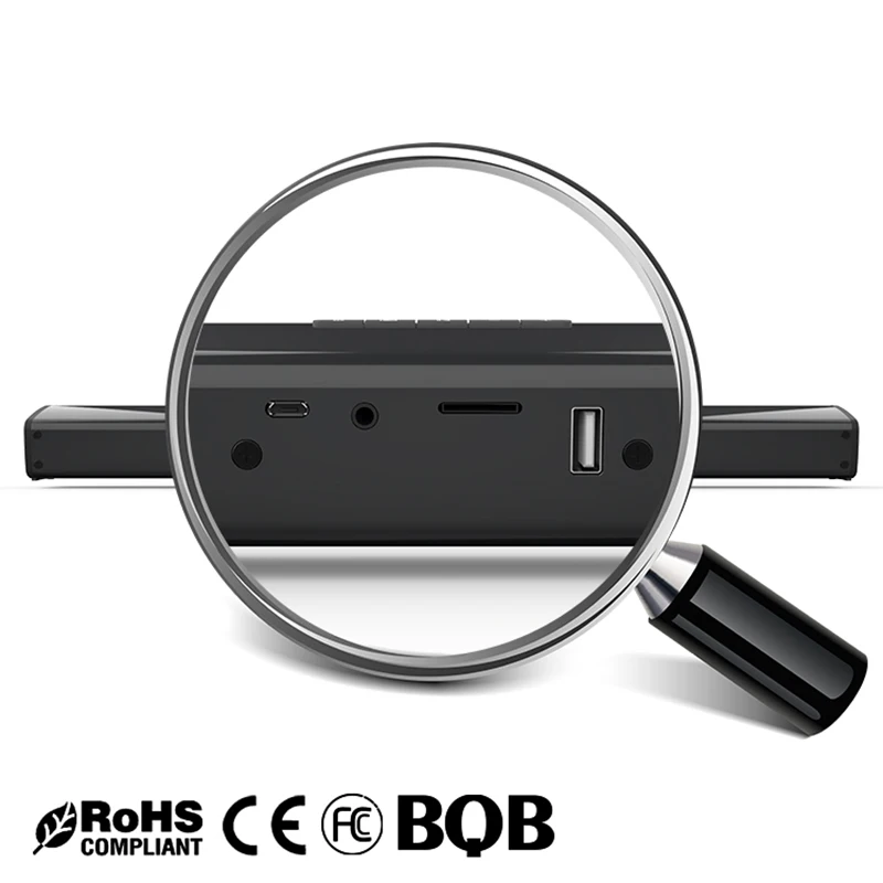 Беспроводная bluetooth звуковая панель BS 28 20 Вт HiFi объемный 3D стерео сабвуфер для ТВ