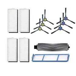 12 шт. робот резиновая щетка + фильтр для Ilife A7 A9S уборочная машина замена подметальная напольная пылесос для уборки аксессуары