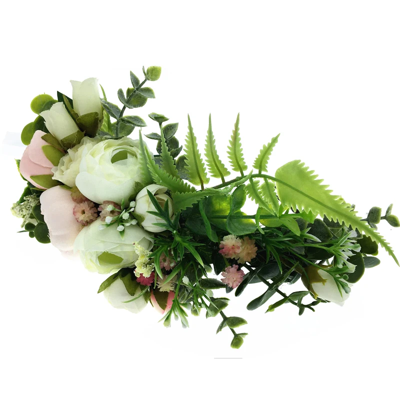 Women Wedding Flower Wreath Crown Festival Headband Women Hair Accessories Headdress Girl Floral Garland Wedding Floral Headwear - 4