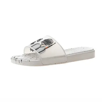 

2019 New Slippers Women Pu Non-slip Wear-resistant Beach slippers Leisure Flat heel Women's summer Shoes Size 36-45