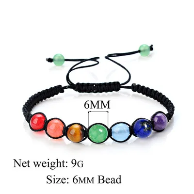Bead 6mm Браслет с натуральным камнем, восемь планет, Вселенная, Йога, чакра, галактика, солнечная система для влюбленных, браслеты для мужчин и женщин, ювелирное изделие, юбилей - Окраска металла: Bead 6mm
