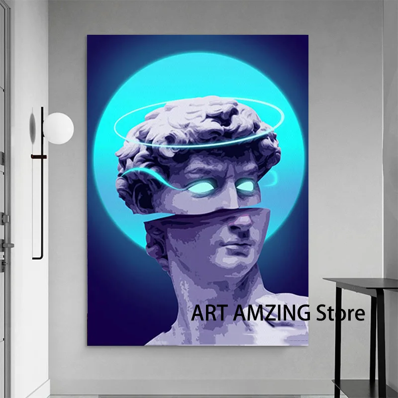 Холст греческая статуя vaporwave картины для украшения дома постер HD печать