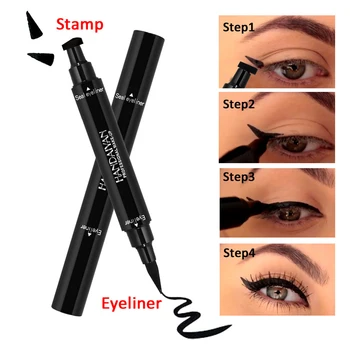 

2 In1 Eyeliner Stamp Liquid Eyeliner Pencil Makeup Stamps Seal Pen Stamp Eyeliner Pencil Waterproof Quick Dry Eyeliner TSLM1