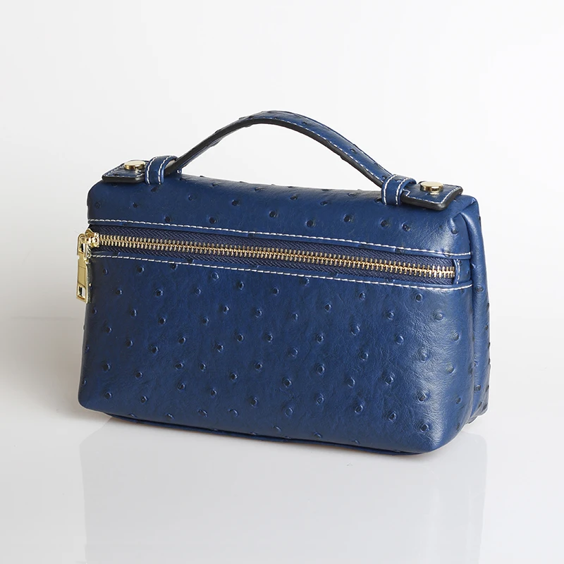 XMESSUN, новинка, модная кожаная сумка с узором питона, большая сумка-клатч из коровьей кожи, дизайнерская сумочка, сумочка, модная сумка - Цвет: Ostrh Dark Blue (L)