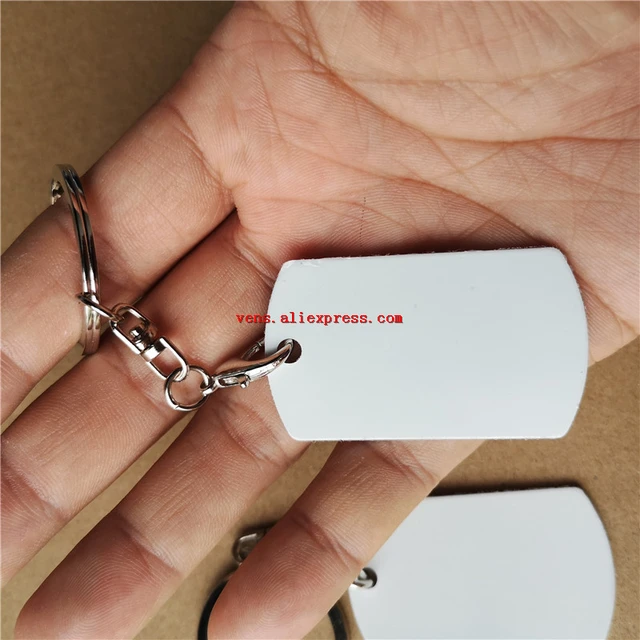 Sublimation Aluminum Keychains Hot Transfer Printing Blank Diy