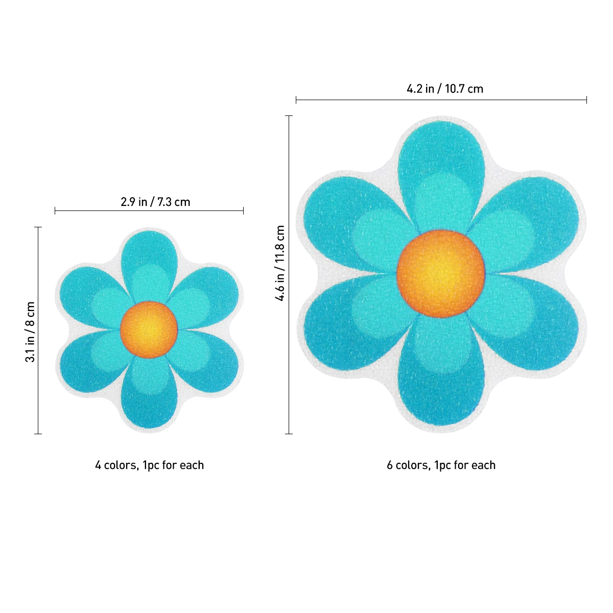 10 шт., противоскользящие наклейки для ванной, цветной цветок, самоклеющиеся Нескользящие коврики для ванной, Нескользящие наклейки для ванной, ванна для ванной
