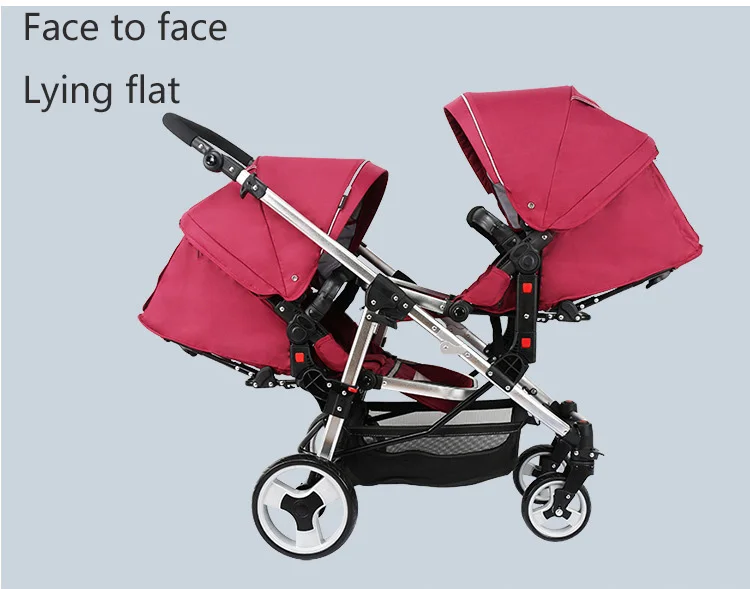 Двойные детские коляски можно сложить до, после двойной тележки Реверсивные детские принадлежности BB коляска может сидеть
