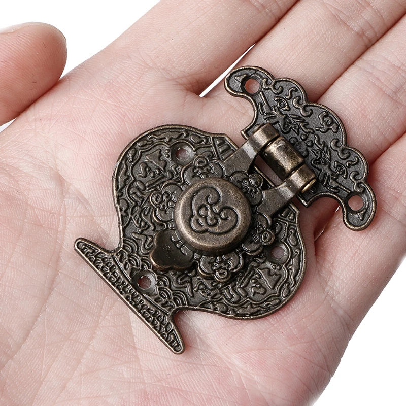 Antique Bronze Hasp Latch latch catch cabinet latch Jewelry Wooden Box Mini Cabinet Buckle Lock Decorative
