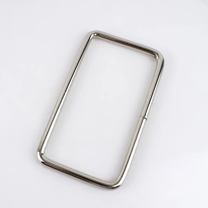 silver Meetee 100x53 мм прямоугольные металлические ручки, сумки с пряжками, сумки на плечо, застежка, ручка, клатч, сделай сам, оборудование для багажа, аксессуары для рукоделия - Цвет: silver