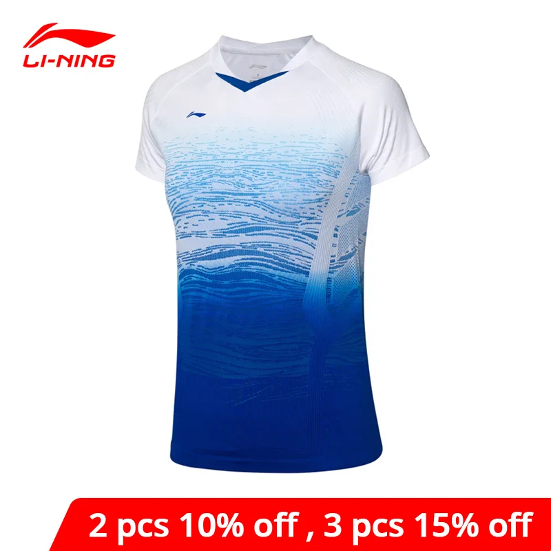 Женские топы для бадминтона Li Ning спортивные футболки с бесшовной подкладкой