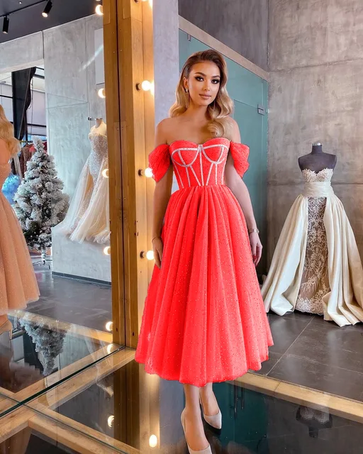 Fashion Women Red Big Swing Evening 