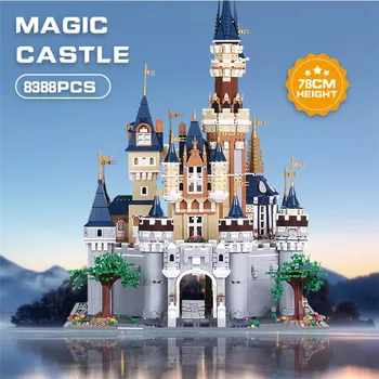 

8384pcs Cinderella Princess Castle City Set MOC Building Block DIY Toy Compatible Lepin 71040 Kids Christmas Birthday