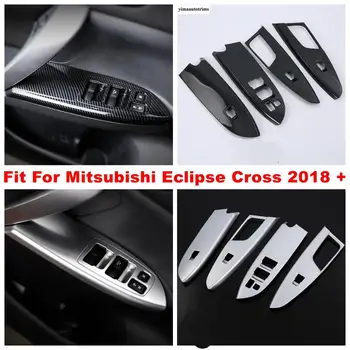 

Door Handle Holder Window Lift Button Switch Panel Cover Trim Fit For Mitsubishi Eclipse Cross 2018 2019 2020 ABS Carbon Fiber