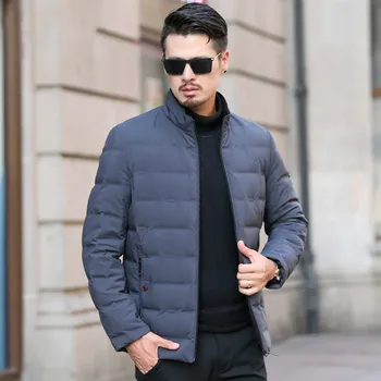 

2018 new arrival winter high quality 80% white duck down gray jackets men,men's warm black parkas,plus-size M-4XL 88027