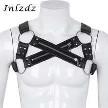 Жгут мужское белье кожаный плечевой нагрудный ремень для тела мышцы экзотические для секс костюм ремень с металлическими уплотнительными кольцами майка жгут