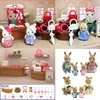1/12 Simulation Forest Rabbit Family Dollhouse Critters Handbag Shop Furniture Accessories Toys for Girls Gifts 1