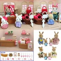 1/12 Simulation Forest Rabbit Family Dollhouse Critters Handbag Shop Furniture Accessories Toys for Girls Gifts 1