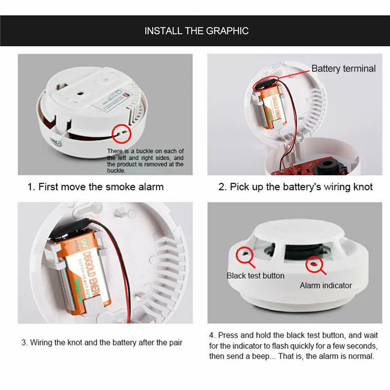 2019 Новое поступление детектор дыма угарного газа Предупреждение датчик