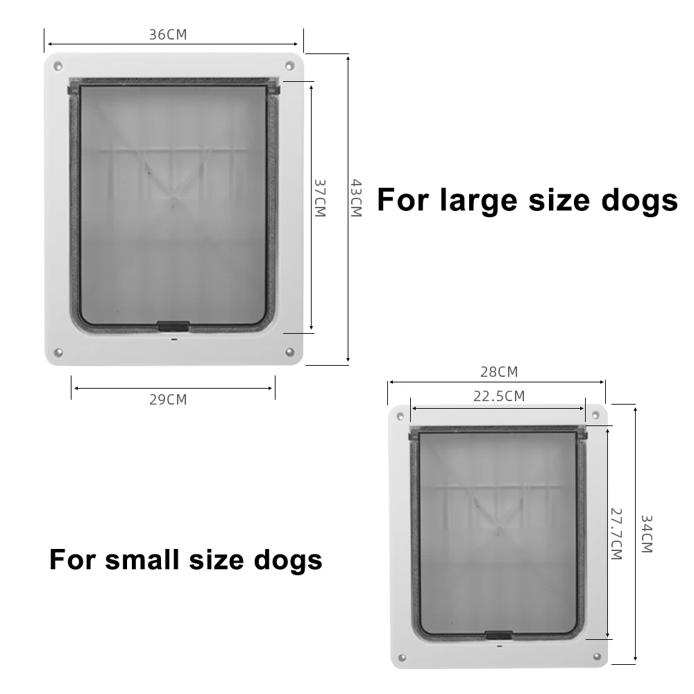 Автоматически закрывает дверцу для собак, кошек, собак, безопасная ферромагнитная стеновая заслонка для собак большинства размеров, щенков