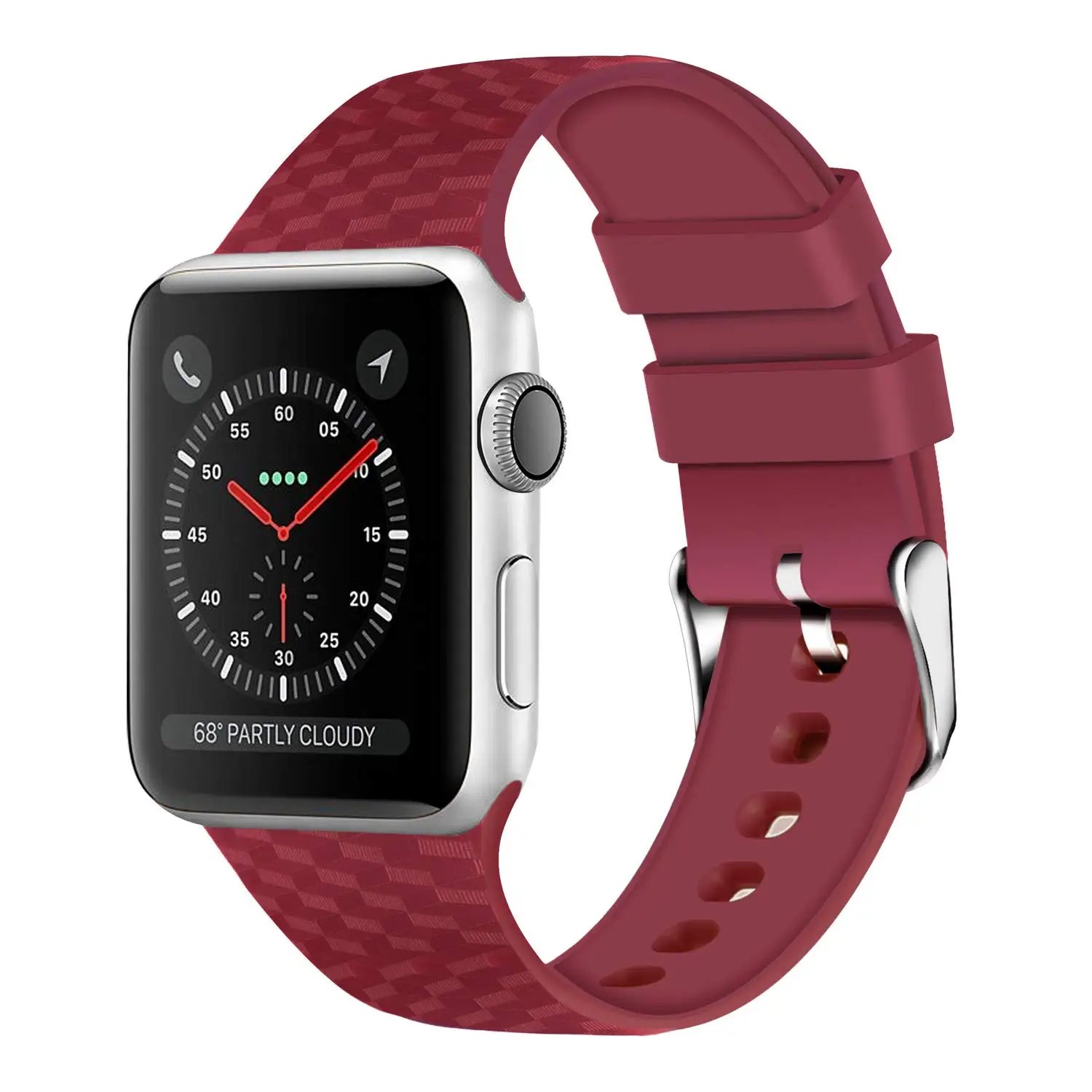 Силиконовый ремешок для Apple watch 5, ремешок для Apple watch 5, 4, 3, 2, 44 мм, 40 мм, iwatch, ремешок 38 мм, 42 мм, 3D текстура, спортивный ремешок для часов, браслет