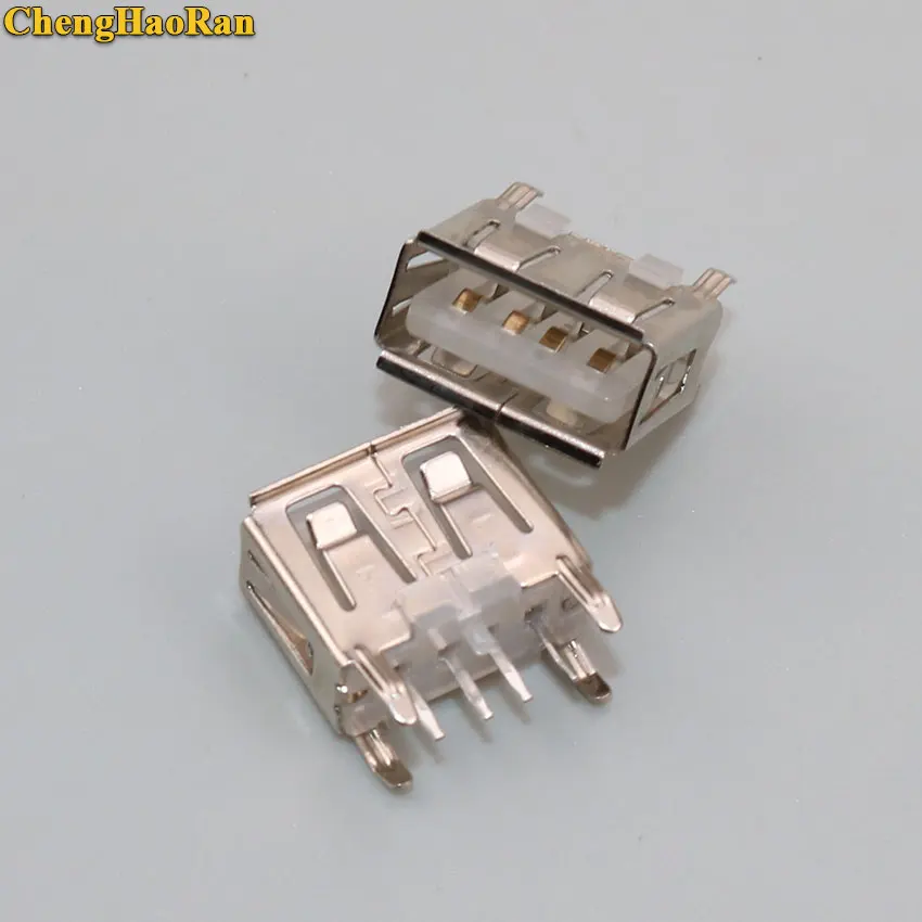 2 шт. материнская плата для ноутбука micro 2,0 USB 4pin 4 pin DC Белый A Тип плоский угол 180 градусов женский PCB разъем соединителя