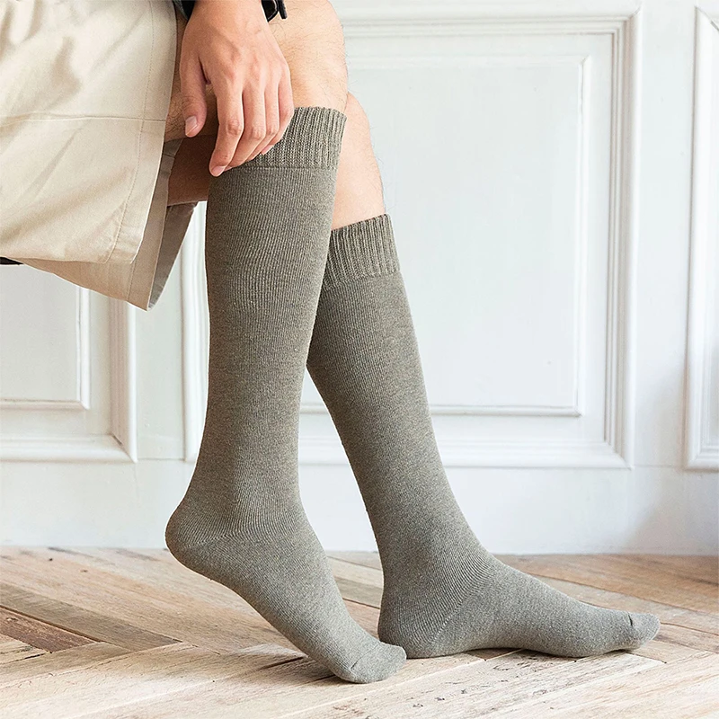 Компрессионные теплые носки мужские новые зимние бархат теплые на зиму Гольфы махровые носки хлопок утолщаются покрытие икры meias
