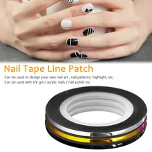 1 pièces 1mm 2mm 3mm beauté rouleau décapage autocollant feuilles nail Art bande ligne bricolage argent or noir blanc outils manucure outil(China)