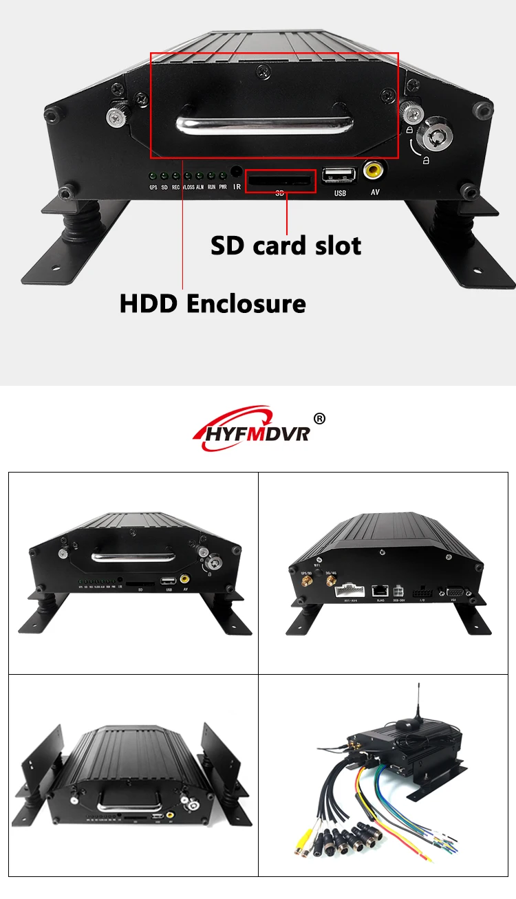 HYFMDVR источник завод 4ch SD+ HDD Мобильный dvr AHD 960p gps 4G MDVR школьный автобус/пожарная машина/лодка