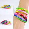 Pulsera deportiva de silicona con letras estampadas para mujer, brazalete fluorescente de goma para Fitness ► Foto 2/6