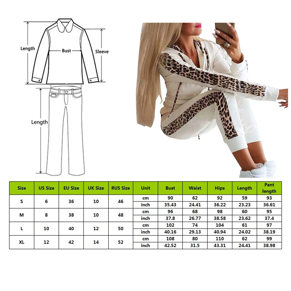 Спортивный костюм, Roupas Feminina, леопардовые толстовки, спортивные топы, штаны, спортивный костюм для женщин, комплект из двух предметов, для бега, Femme, толстовка, костюм