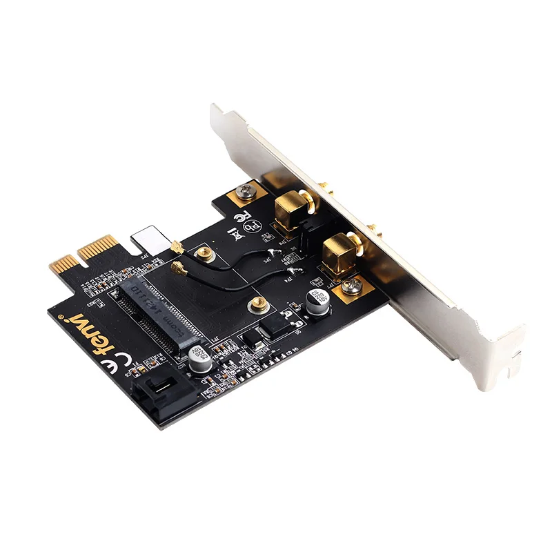 Мини PCI адаптер без вывода с 2 антеннами Mini WiFi Bluetooth карта для Intel 6300 7260 3160AC|Сетевые