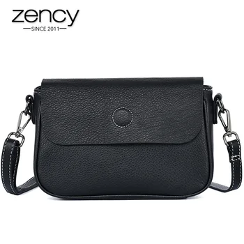 

Zency 100% Genuine Leather Elegant Ladies Handbag New Model Women Crossbody Bag Simple Casual Shopping Messenger Shoulder Bag