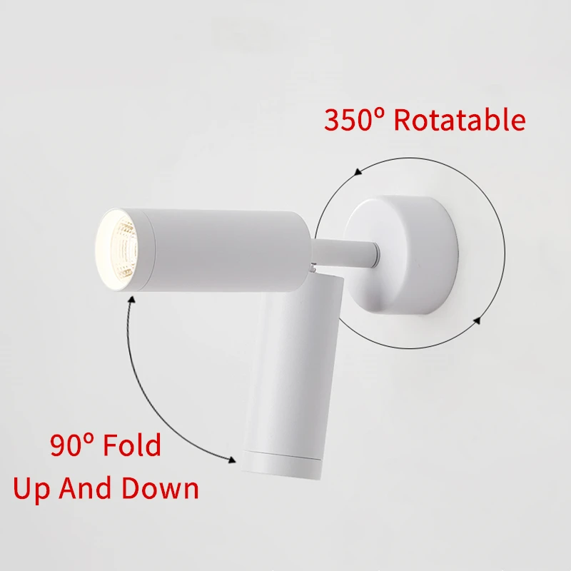 bathroom wall lights Modern Minimalist Led Wall Lamps 350º Rotation 90º Folding Bedroom Sconce Reading Bedside Living Room Wall Lights Fixture AC220V wall lights for living room