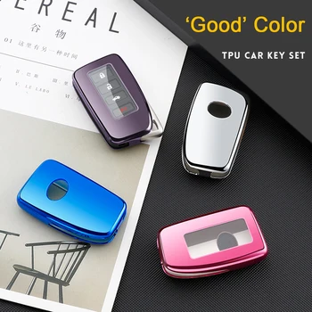 

3 Button TPU Car Remote Key Fob Shell Cover Case For Lexus NX200 ES200 250 RX200t ES RS GS IS LX NX Series TPU key ring
