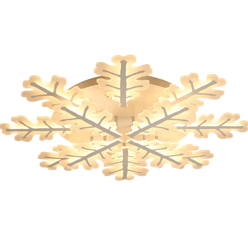 

Snowflake ceiling light modern LED white ceiling lamp for bedroom loft nordic flush lamp unique design in kids/baby's/girls room