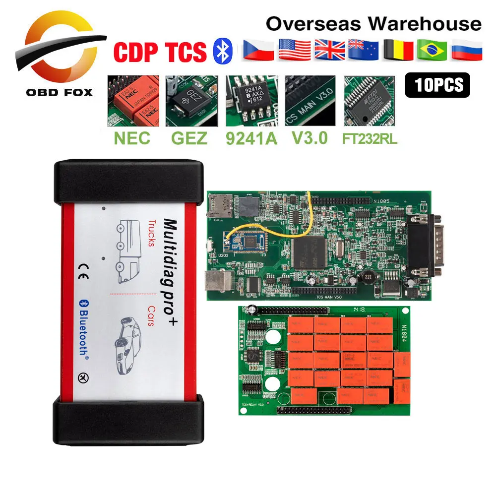 Multidiag pro Dual Green pcb TCS PRO Bluetooth 2017.r3 без программного обеспечения keygen 2019 популярный