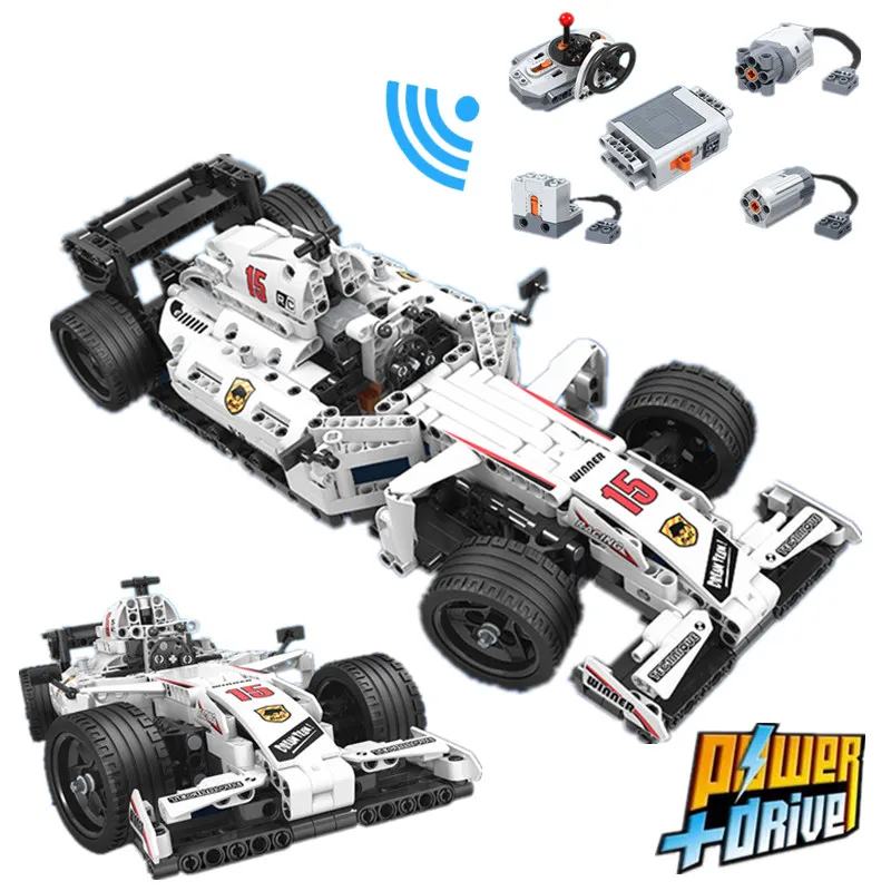 Новая Модель гоночного автомобиля MOC RC моторная техника модель силовых функций
