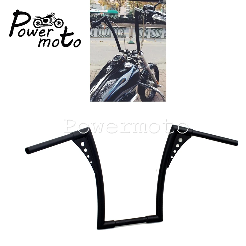 Черный мотоцикл 16 &quotRise 1 1/4&quot APE вешалка руль для Harley Fat Bob Dyna Street Cafe Racer Scrambler|Руль