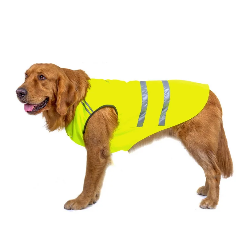 HIFUAR светоотражающий жилет для собак, ночная безопасность, флуоресцентная видимость, пальто для питомцев, водонепроницаемый, для маленьких и больших питомцев, оранжевый, зеленый, одежда для собак