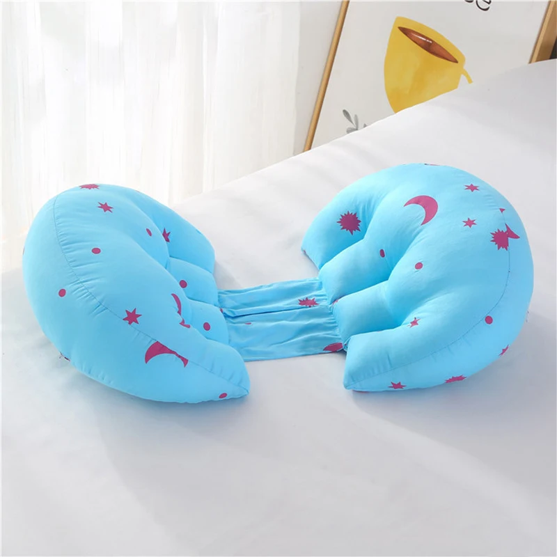 1 шт. ортопедическая поясничная подушка для бокового сна для беременных женщин специальная подушка для сна забота о материнстве Защита позвоночника поясная подушка - Цвет: Moon blue