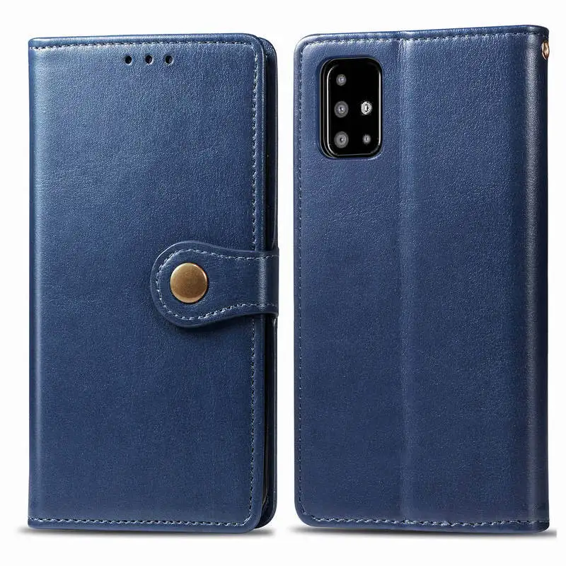 

Luxury Leather Case For Samsung Galaxy A71 A51 A41 A21 Silicon Shockproof Phone Case For Samsung M40S A71 5G A51 5G Wallet Cover