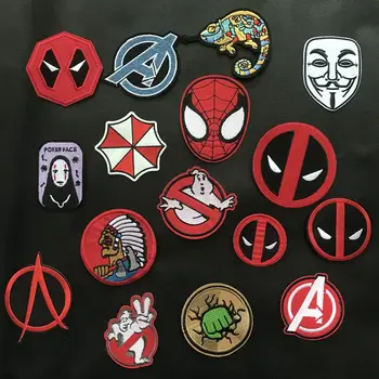 

Indian Deadpool Wave Scenery Spider Iron on Clothes Patches for Clothing DIY Bag Hat Jacket Badges Stickers Appliques Wholesale