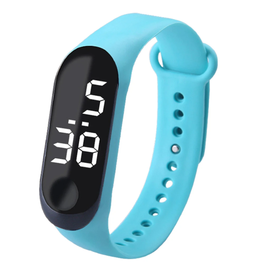Unisex Silicone LED Digital Creative Touch Screen Sport Watch Bracelet Digital Wristwatches Adjustment Men/Women/Kids