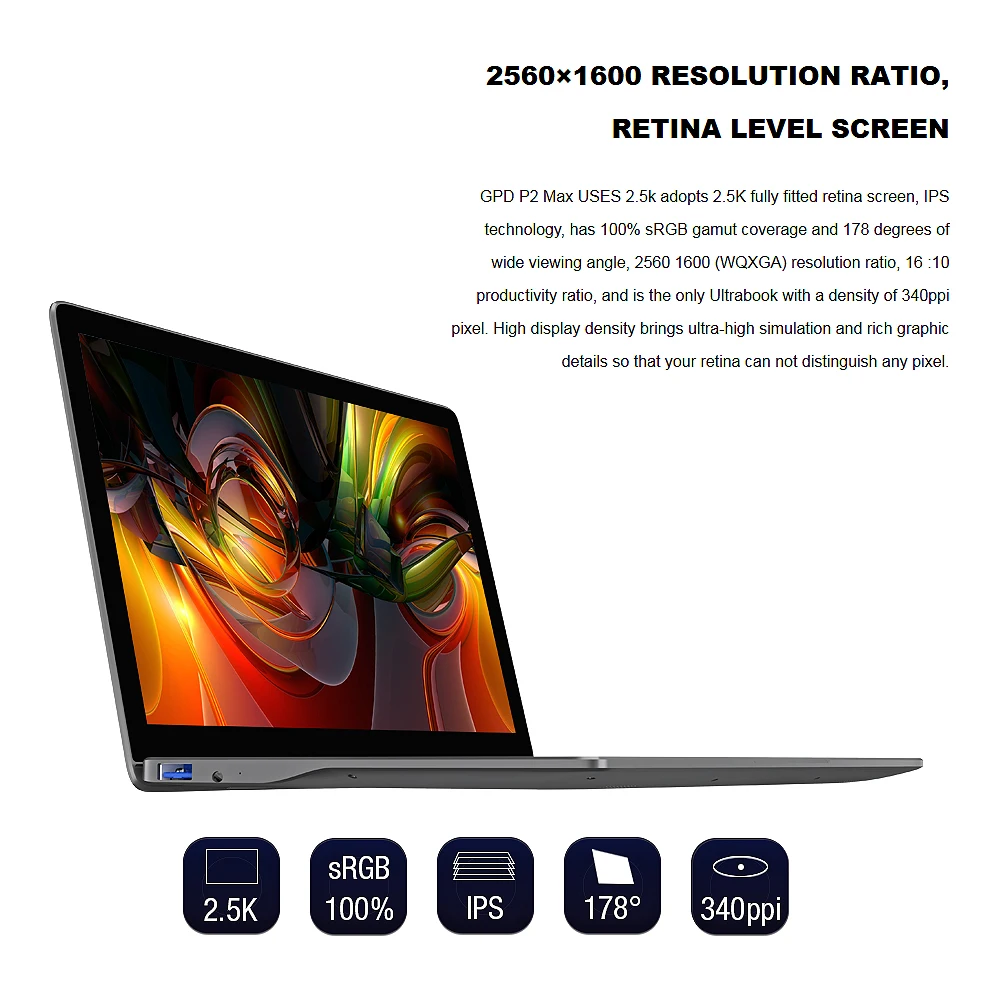 Мини ноутбук 8 9 дюйма GPD P2 MAX игровые консоли планшетный ПК 256 ГБ 512 2 4G Wi Fi BT 4