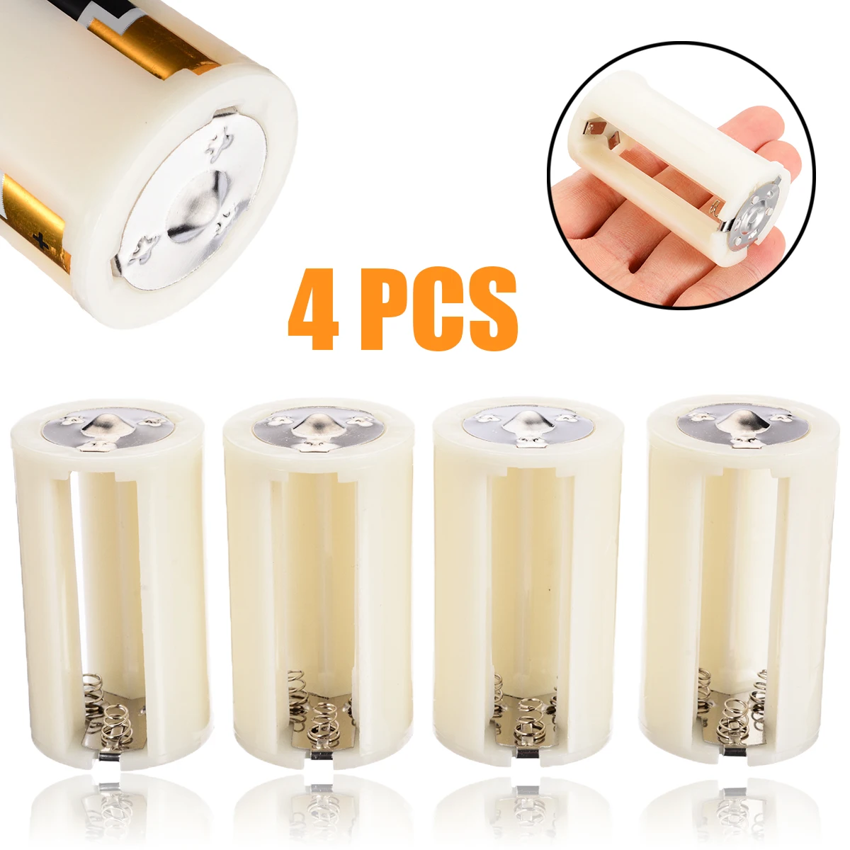 

3x AA to D Size Battery Converter Adapter 1.5V Output Case Box Convert 3 AA to D Size Battery Holder Switcher Box